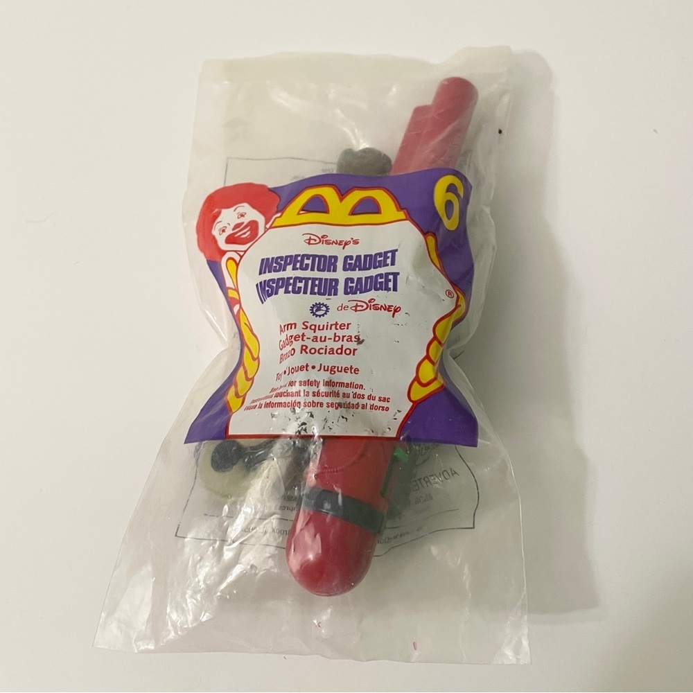 Vintage 1999 Disney McDonald's Inspector Gadget Happy Meal Toy #6 Arm Squirter